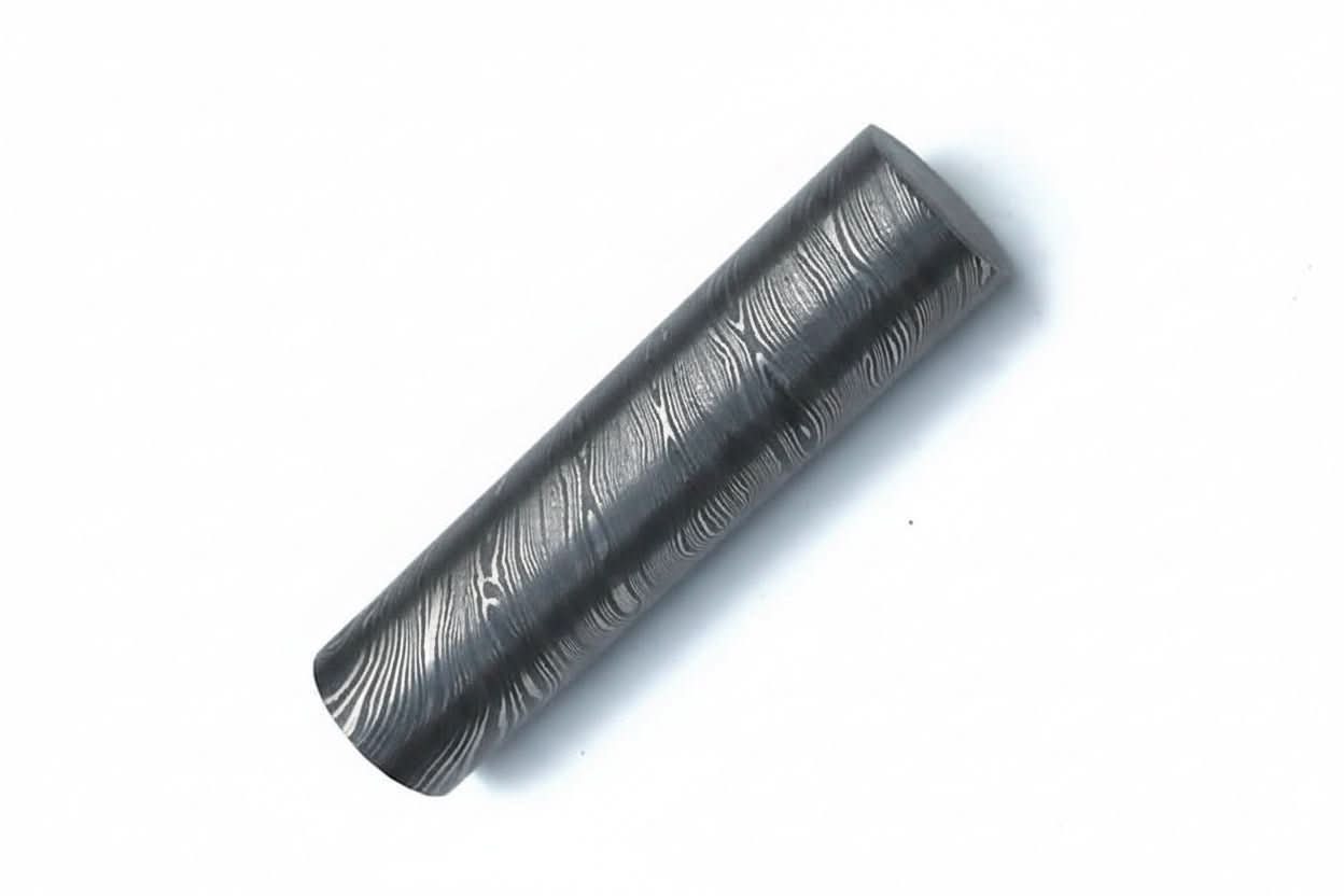 Damascus Steel Rod – 5” Length | Ideal for Ring Making, Knife Crafting & Custom Projects by JW SteelCrafts, Damascus knife detail photo 2