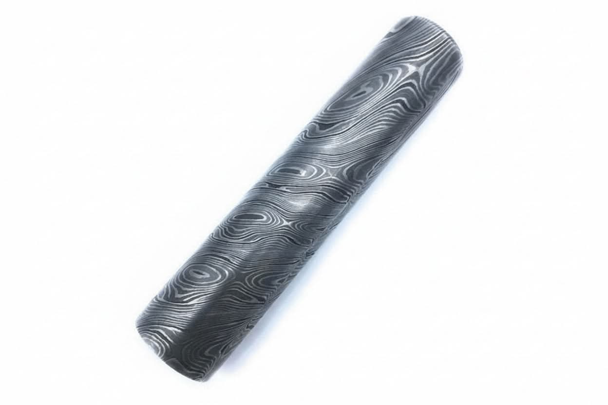 Custom Handmade Damascus Steel Round Bar Rod 5.5 Inch 32 mm Diameter by JW SteelCrafts, Southern lifestyle apparel main product photo