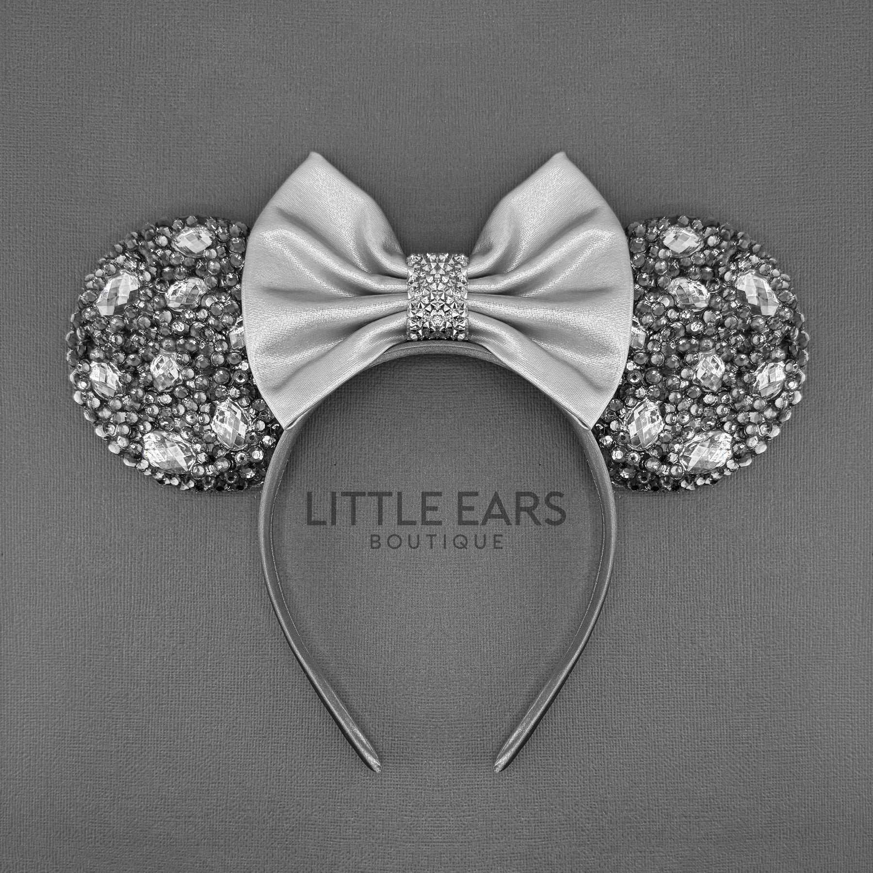 Dark Gray Sparkle Mickey Ears