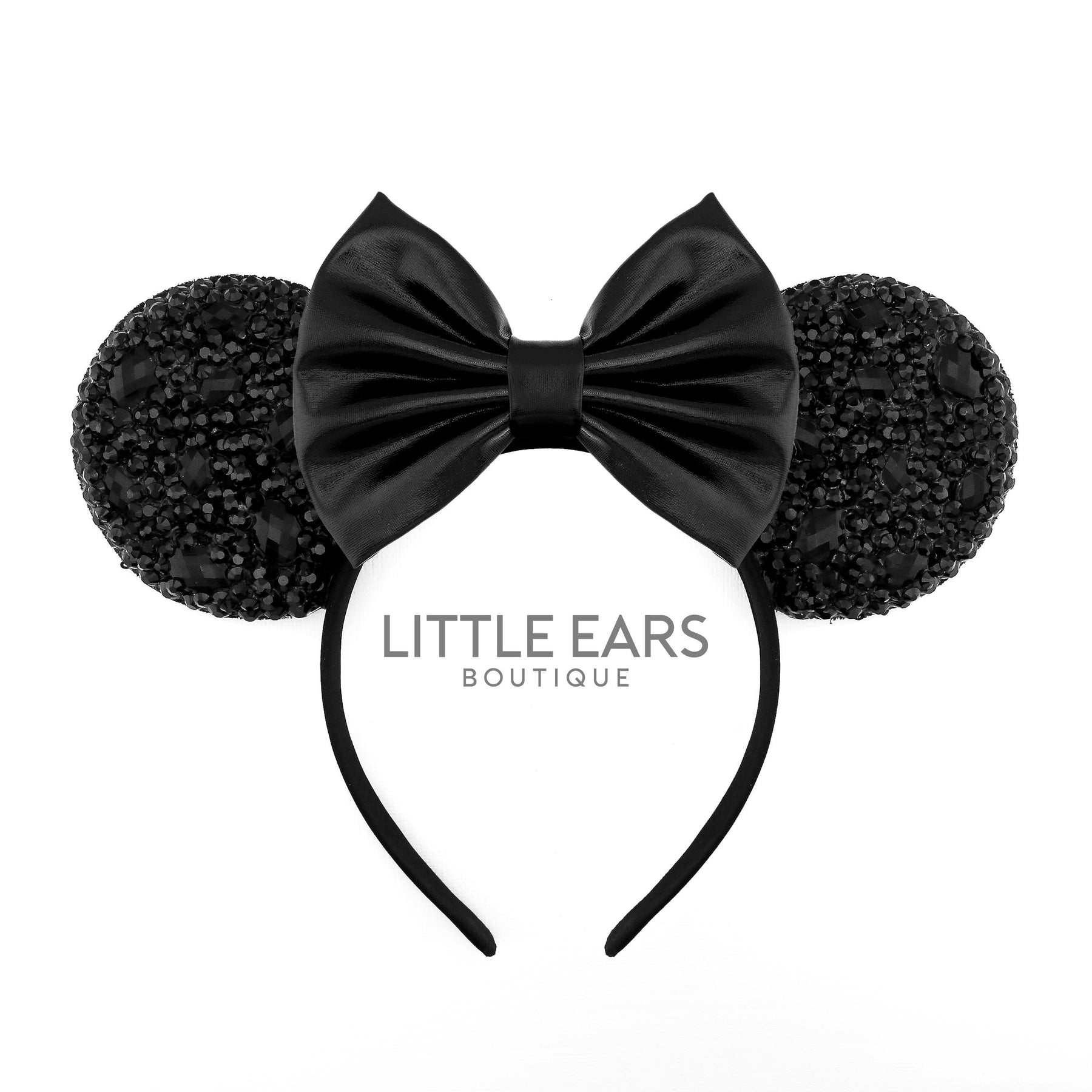 Deep Black  Sparkle Mickey Ears