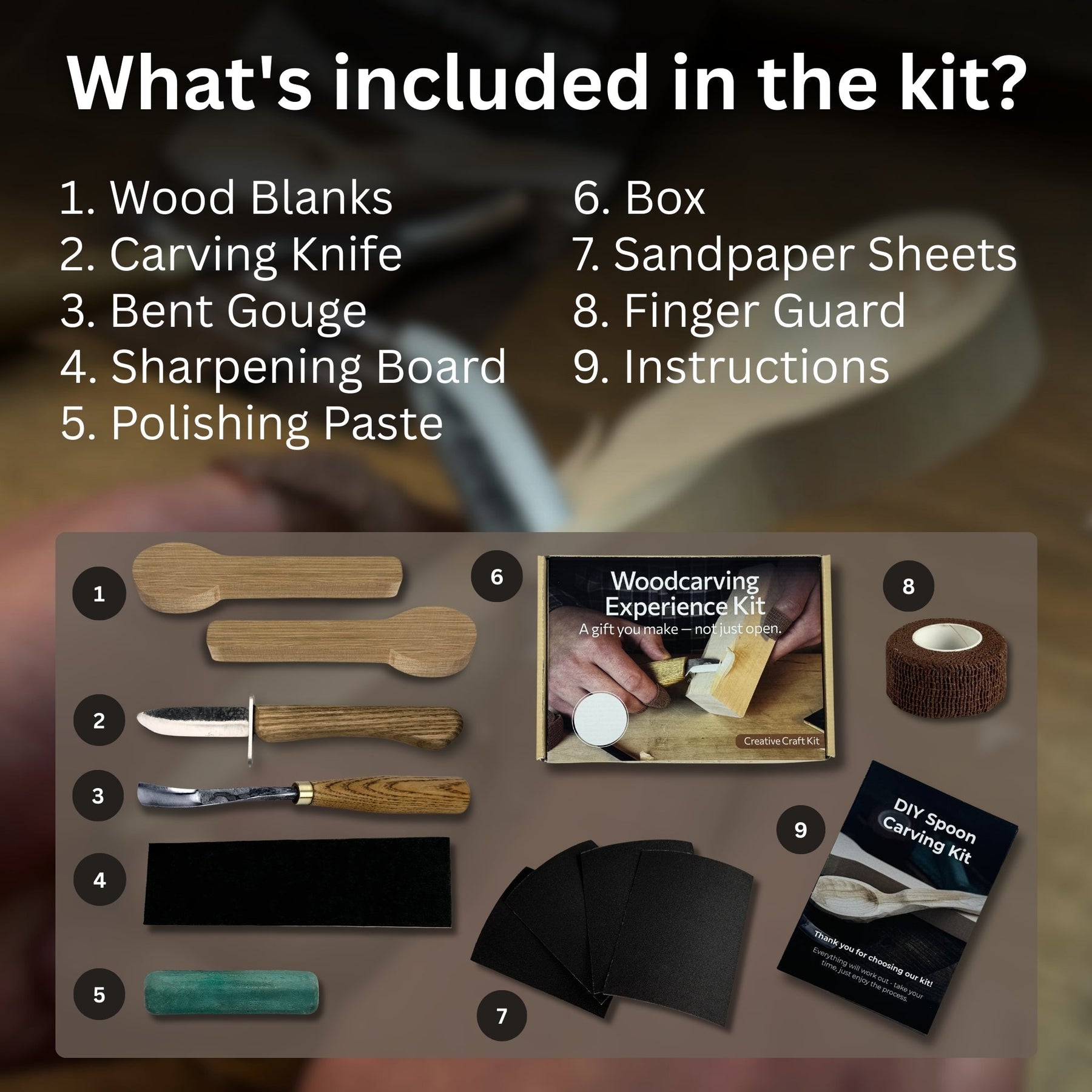 DIY 2-Piece Spoon Carving Kit for Beginners