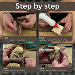 Dog Carving Kit - Complete Starter Whittling Kit for Beginners, Adults, Teens, and Kids