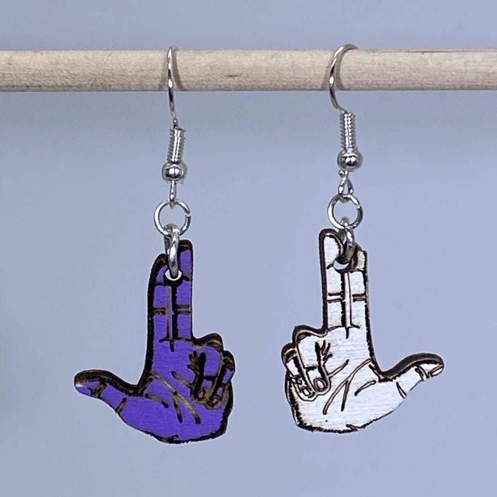 Double Finger Gun Earrings | Funny Gesture Jewelry