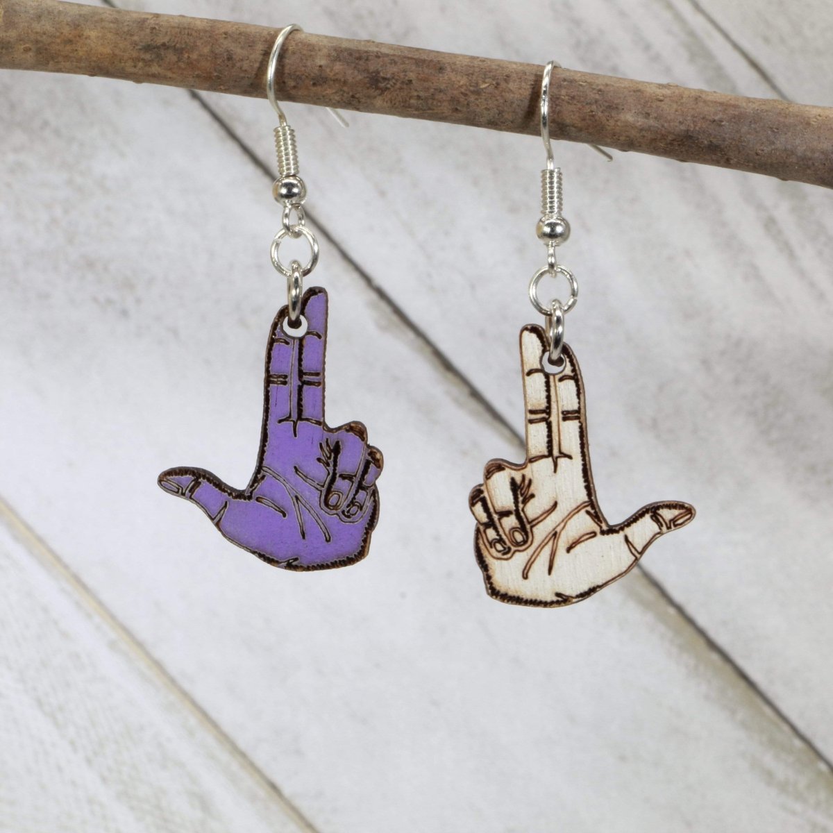 Double Finger Gun Earrings | Funny Gesture Jewelry