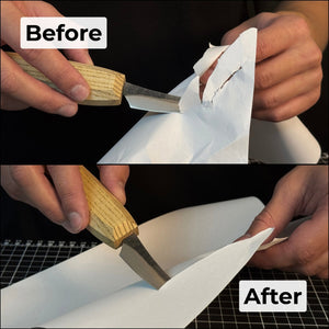 Double-Sided Leather Sharpening Strop with Polishing Paste