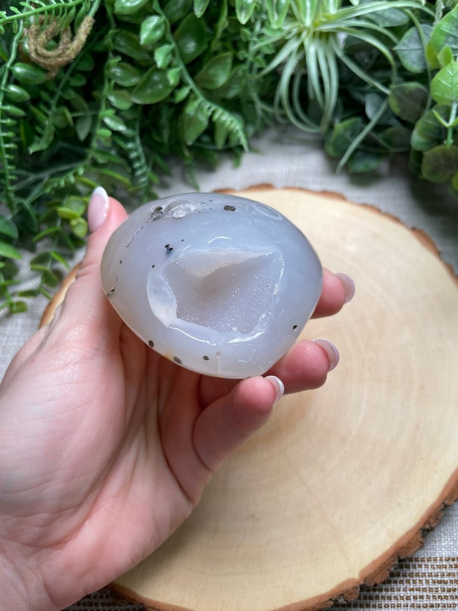 Druzy Agate Heart with Face