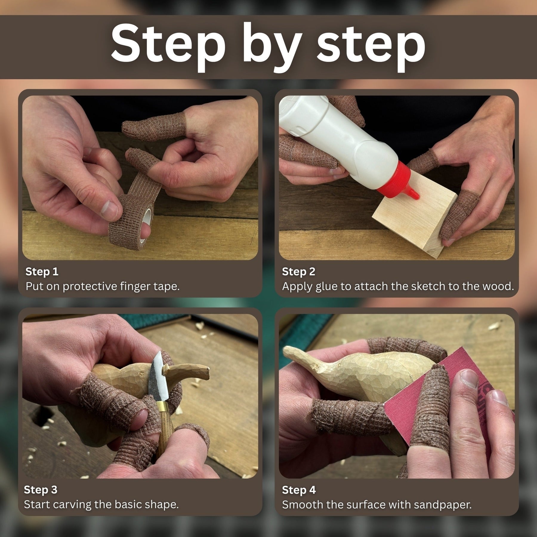 Elephant Carving Kit - Complete Starter Whittling Kit for Beginners, Adults, Teens, and Kids