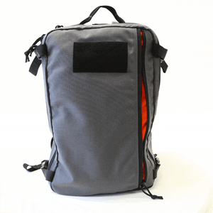 24 Hour PLUS Backpack by Recycled Firefighter, handmade leather goods detail photo 3