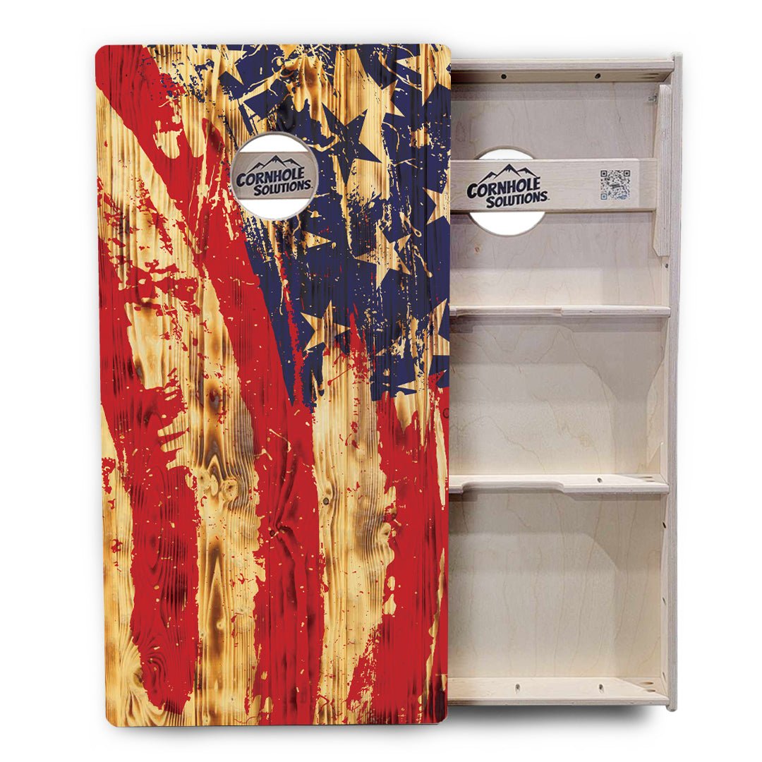 Faded Brush Flag Cornhole Boards – Tournament Series
