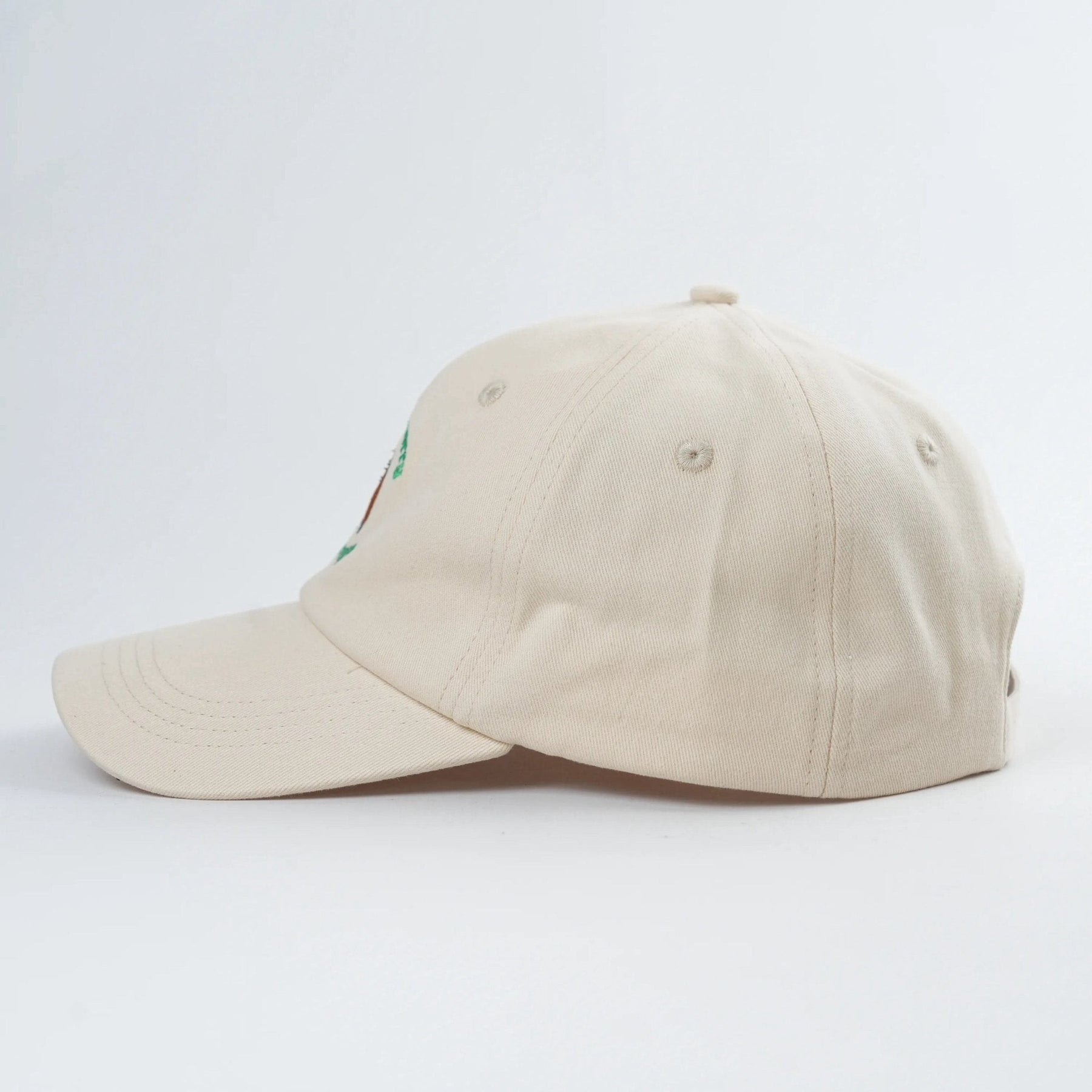 Additional view of Don't Worry, Be Capy embroidered baseball hat for kids and adults