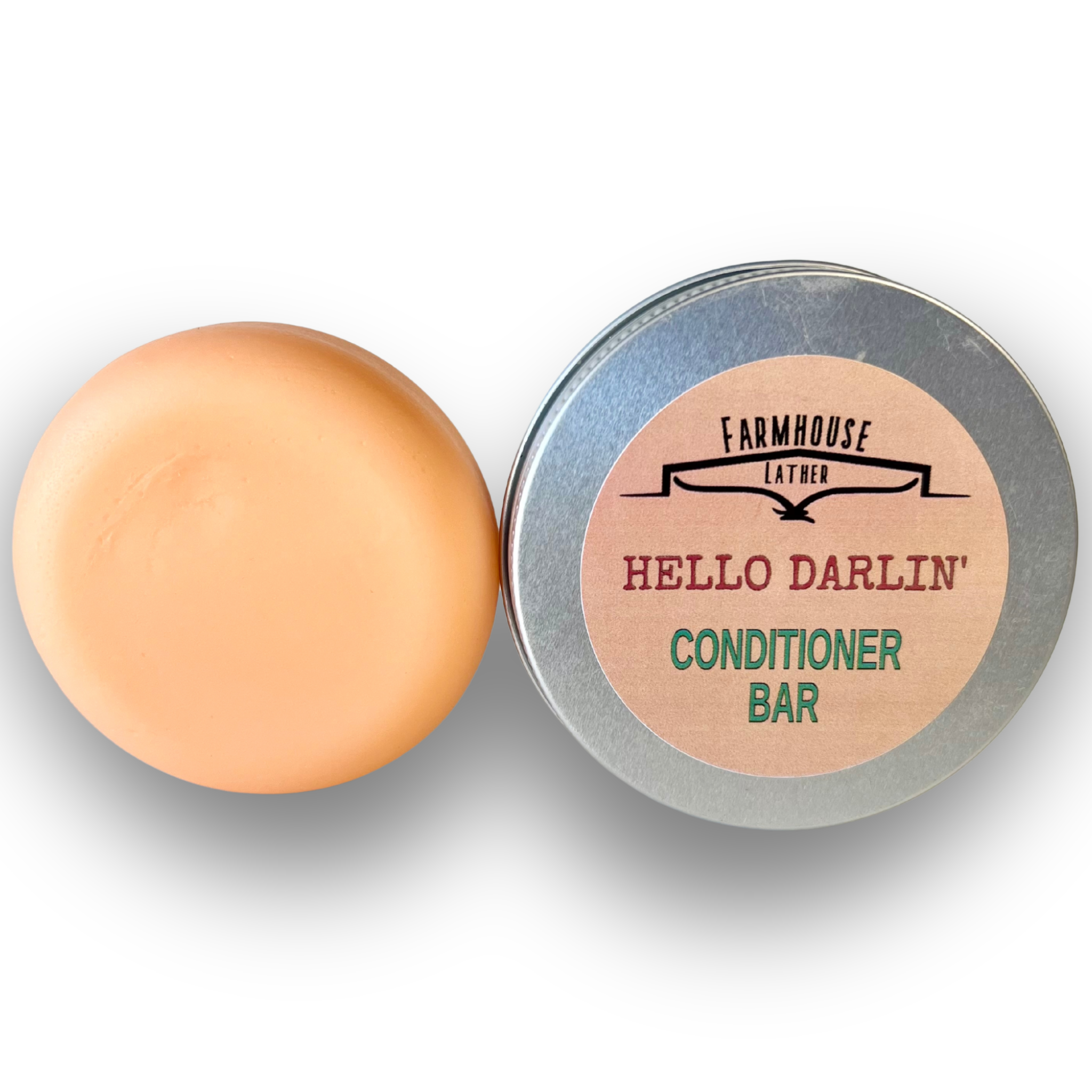 Farmhouse Lather Hello Darlin conditioner bar for bottle free hair hydration and detangling