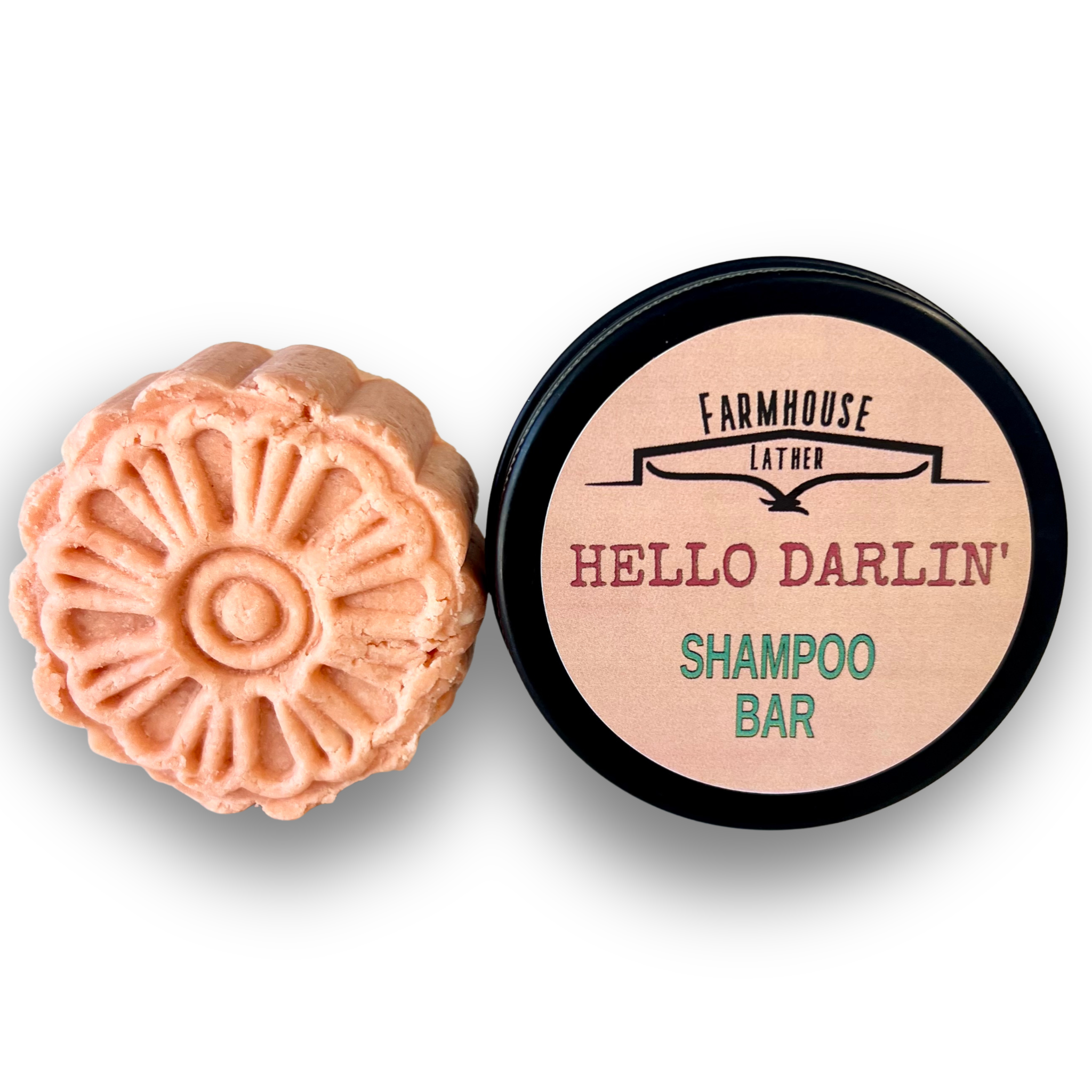 Farmhouse Lather Hello Darlin shampoo bar for bottle free hair care