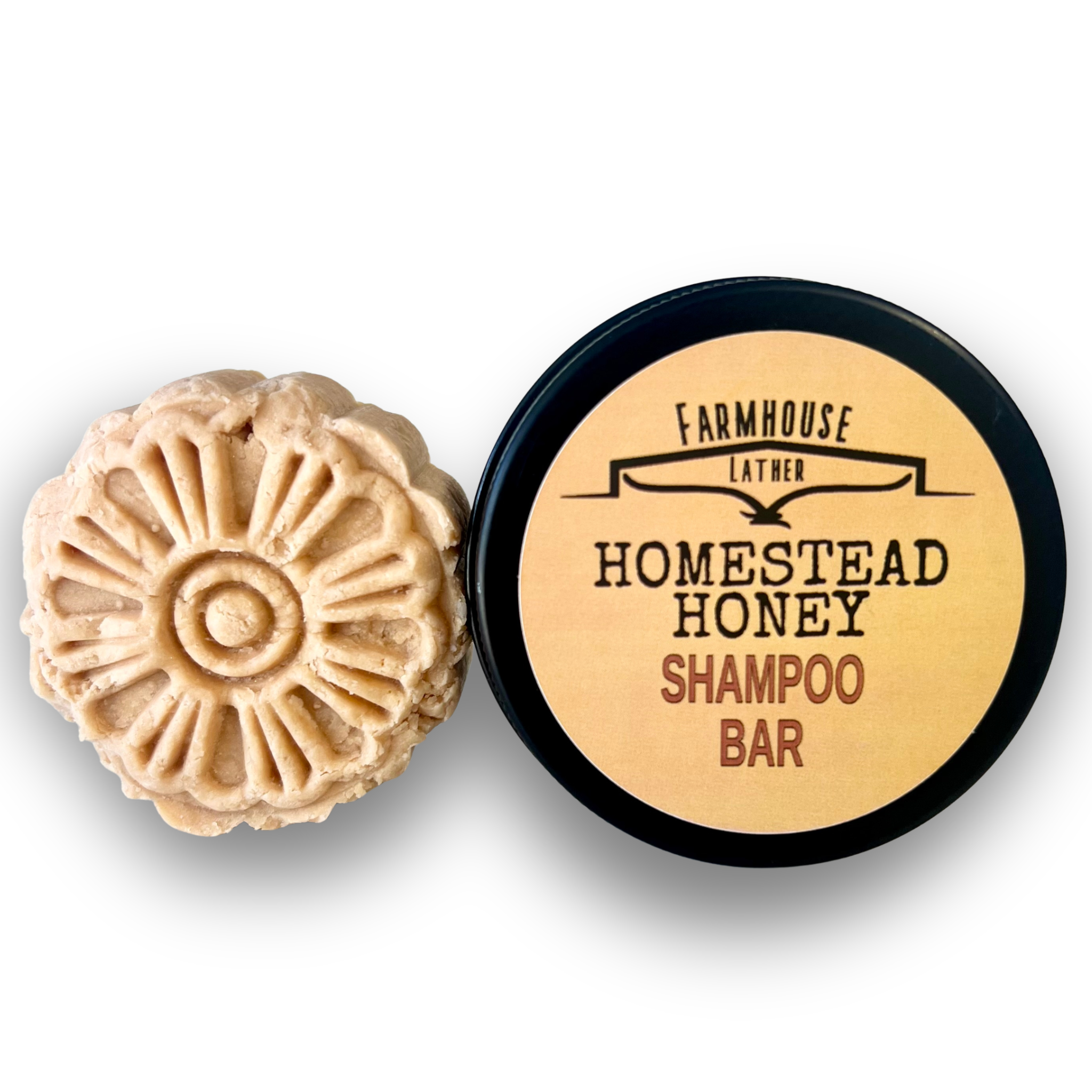 Farmhouse Lather Homestead Honey shampoo bar for bottle free hair care
