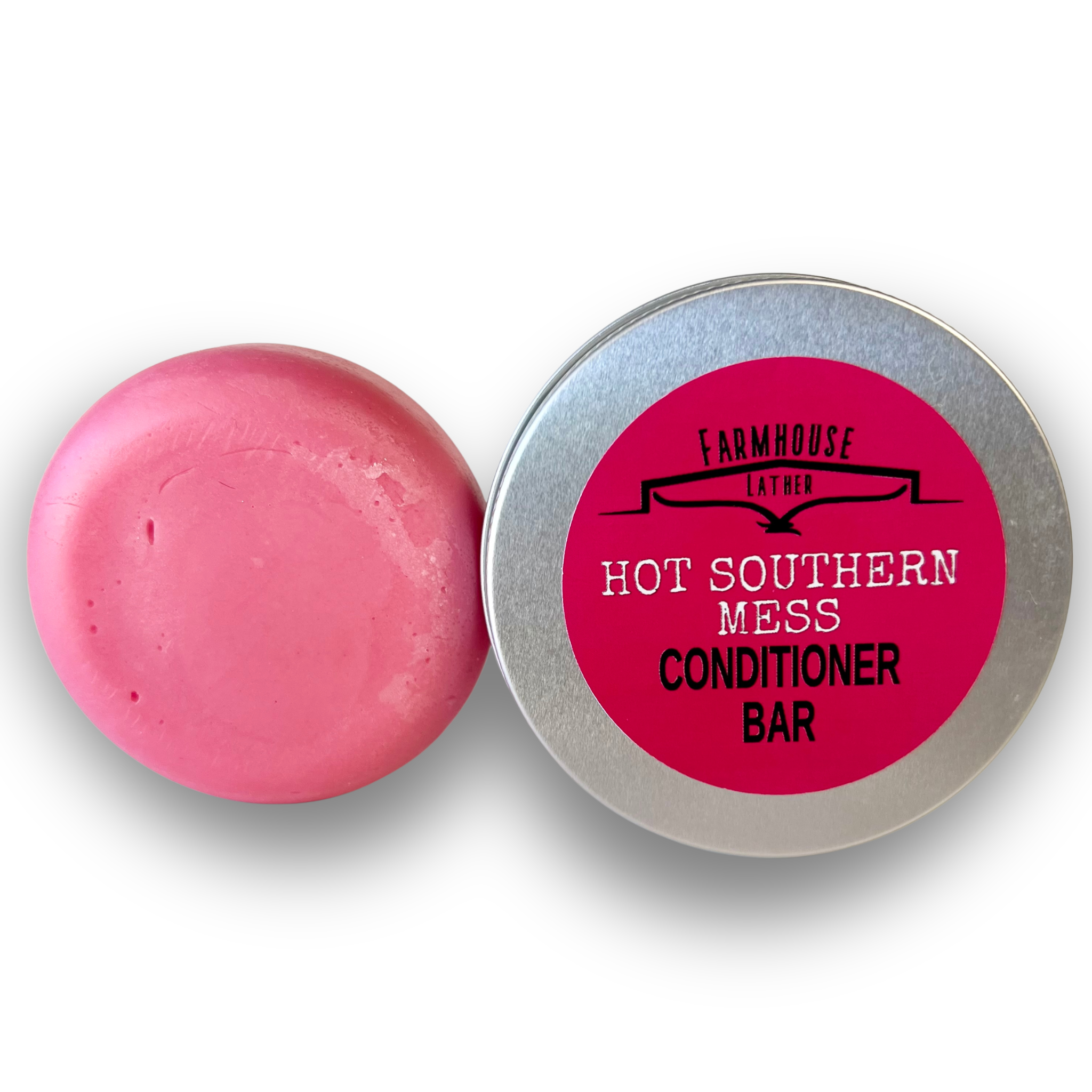Farmhouse Lather Hot Southern Mess conditioner bar for bottle free hair hydration and detangling