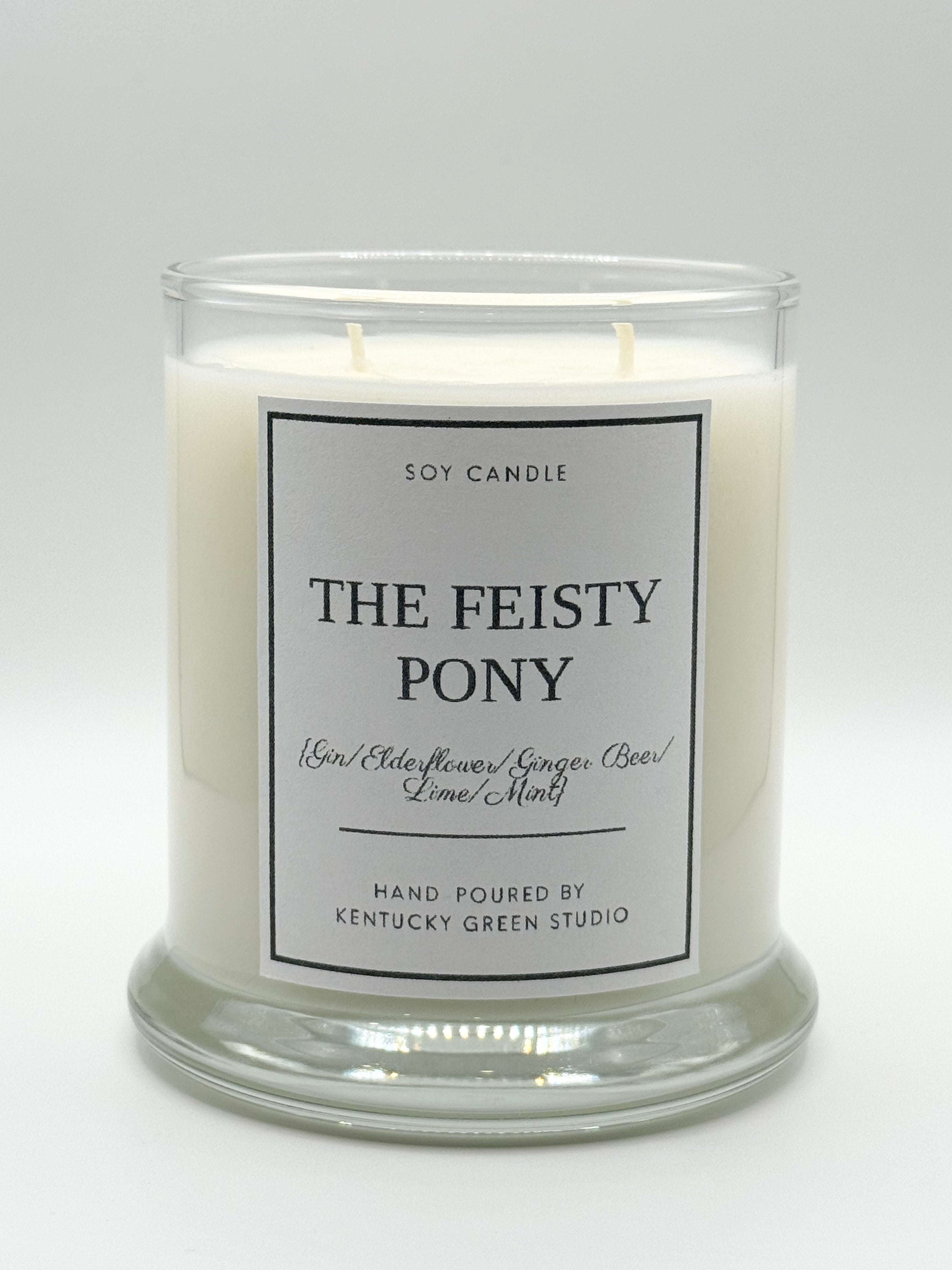 The Feisty Pony Soy Wax Candle by Kentucky Green Studio, scented candle main product photo
