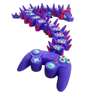Girl Gamer Dragon with controller tail and cat-ear headset