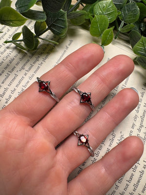 Garnet Adjustable Ring