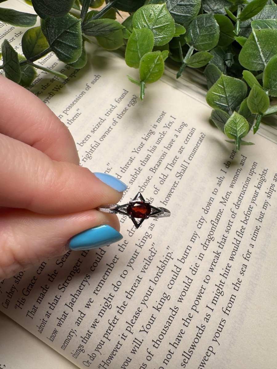 Garnet Adjustable Ring