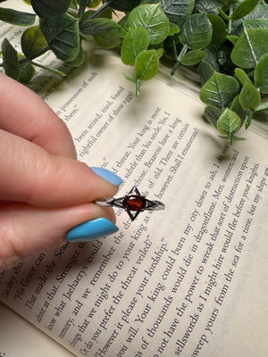 Garnet Adjustable Ring