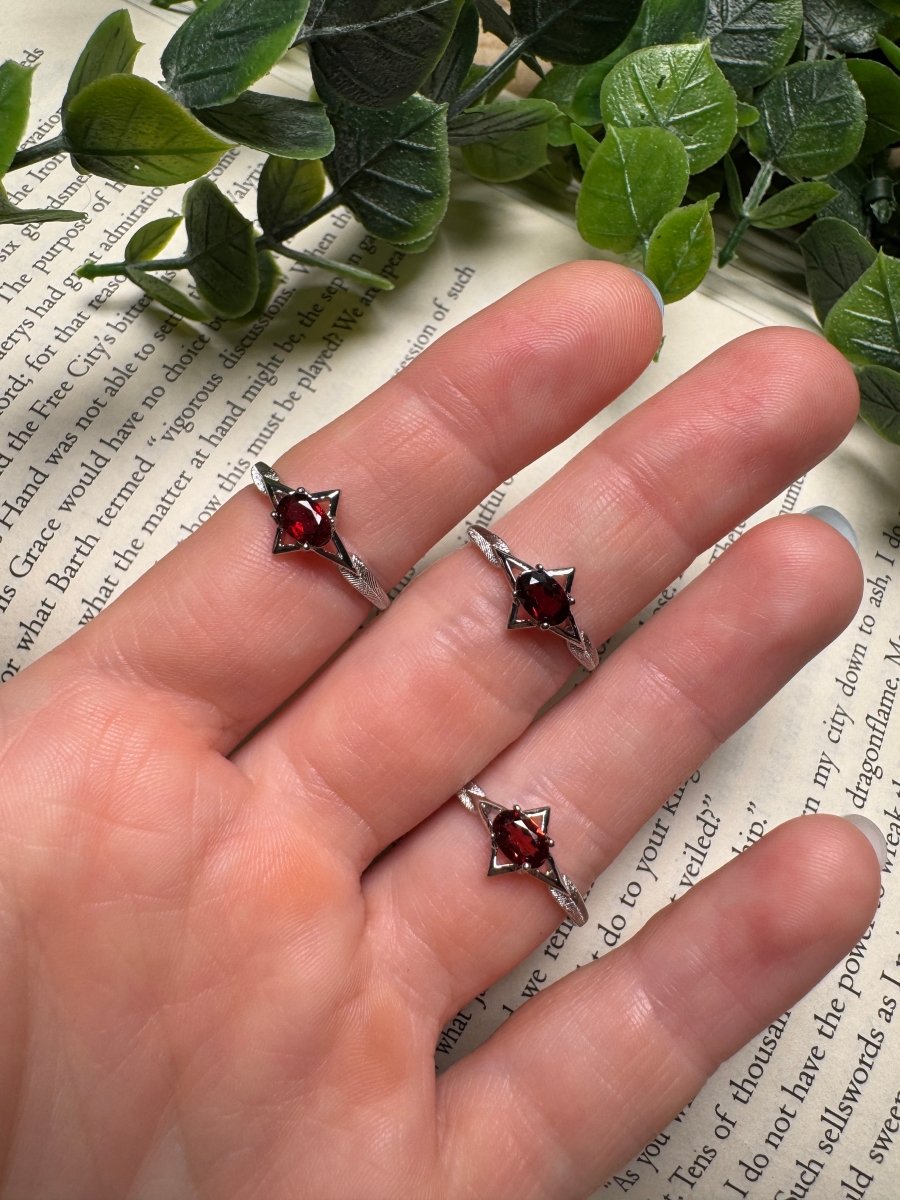Garnet Adjustable Ring