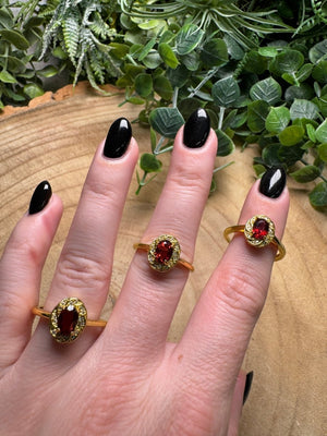 Garnet Ring Adjustable