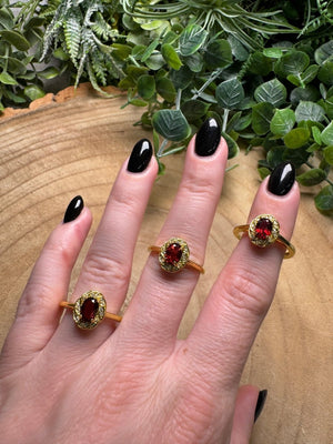 Garnet Ring Adjustable