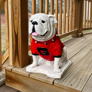 UGA Georgia Bulldog Mascot Stone Statue for Garden, Yard, Home Decor and Porch.