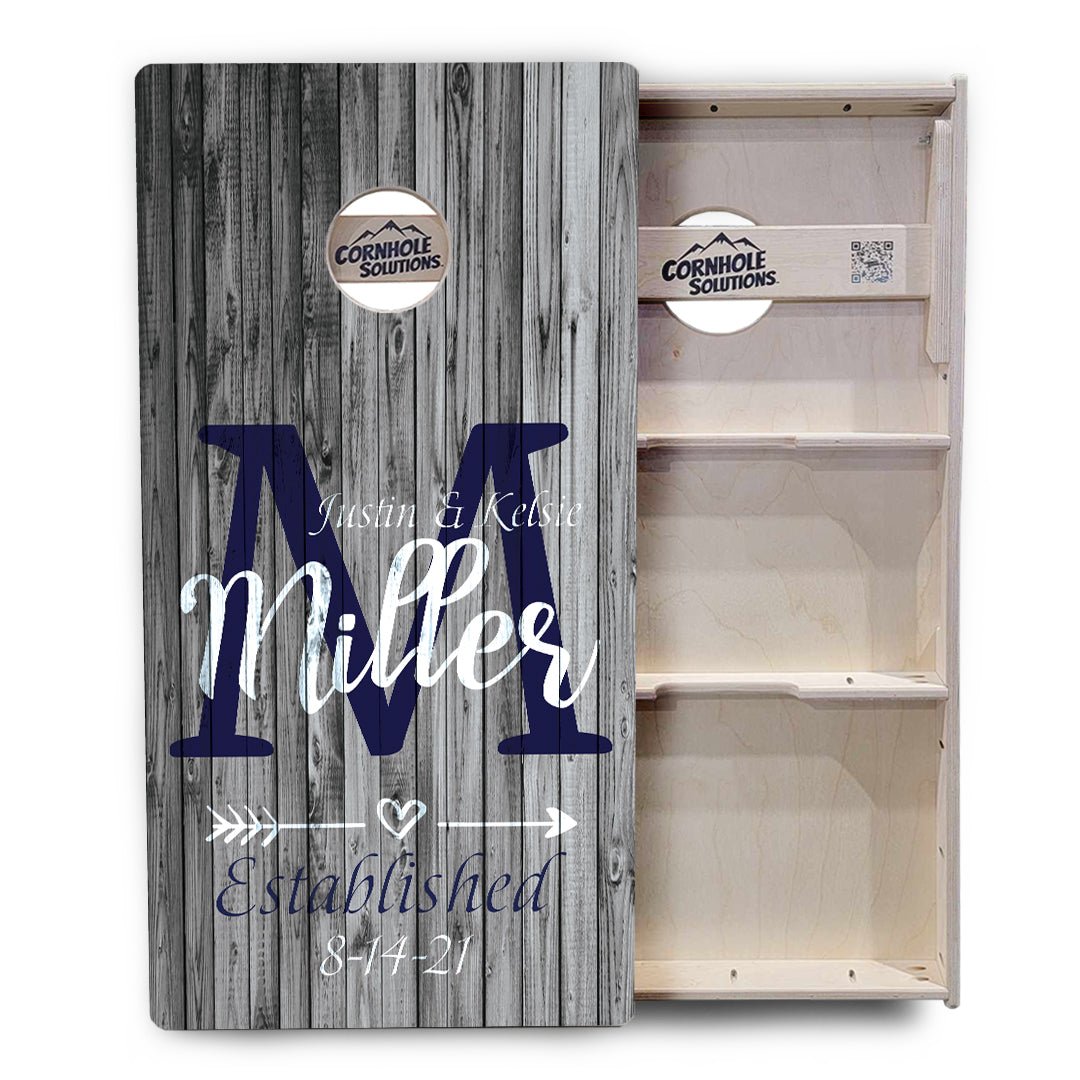 Rustic Wedding Monogram Cornhole Boards – Tournament Series