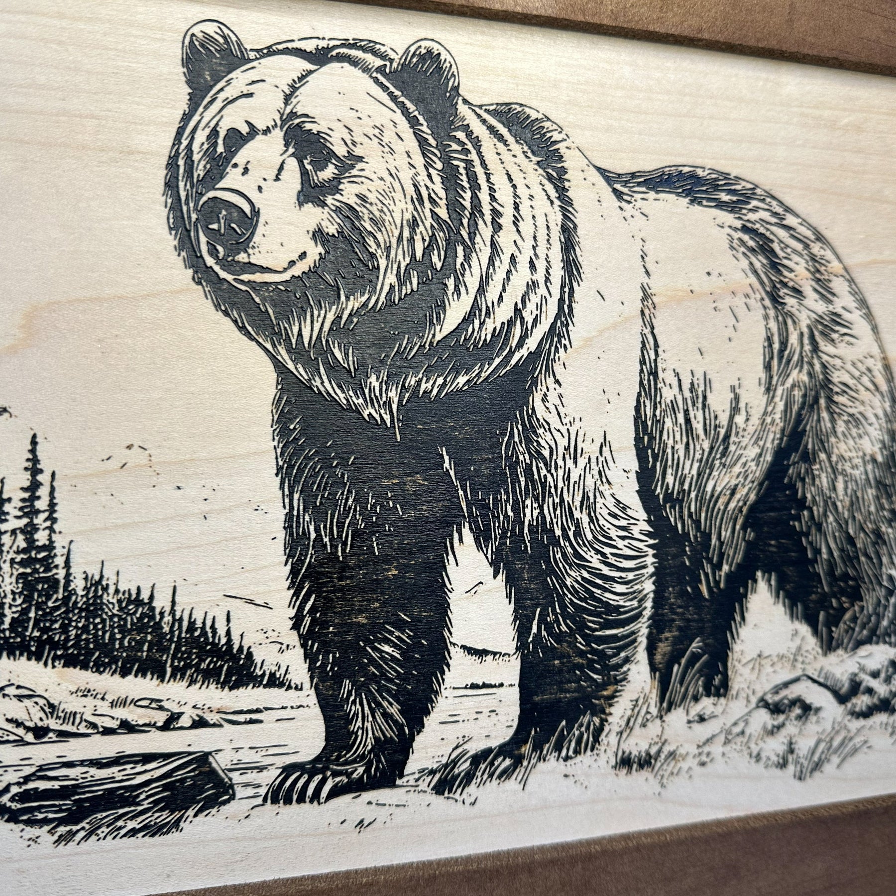 Grizzly Bear Gun Concealment Furniture - Handcrafted Hidden Gun Storage Wall Decor - Hidden Safe Furniture with Magnetic Lock for Quick Access - Made in USA