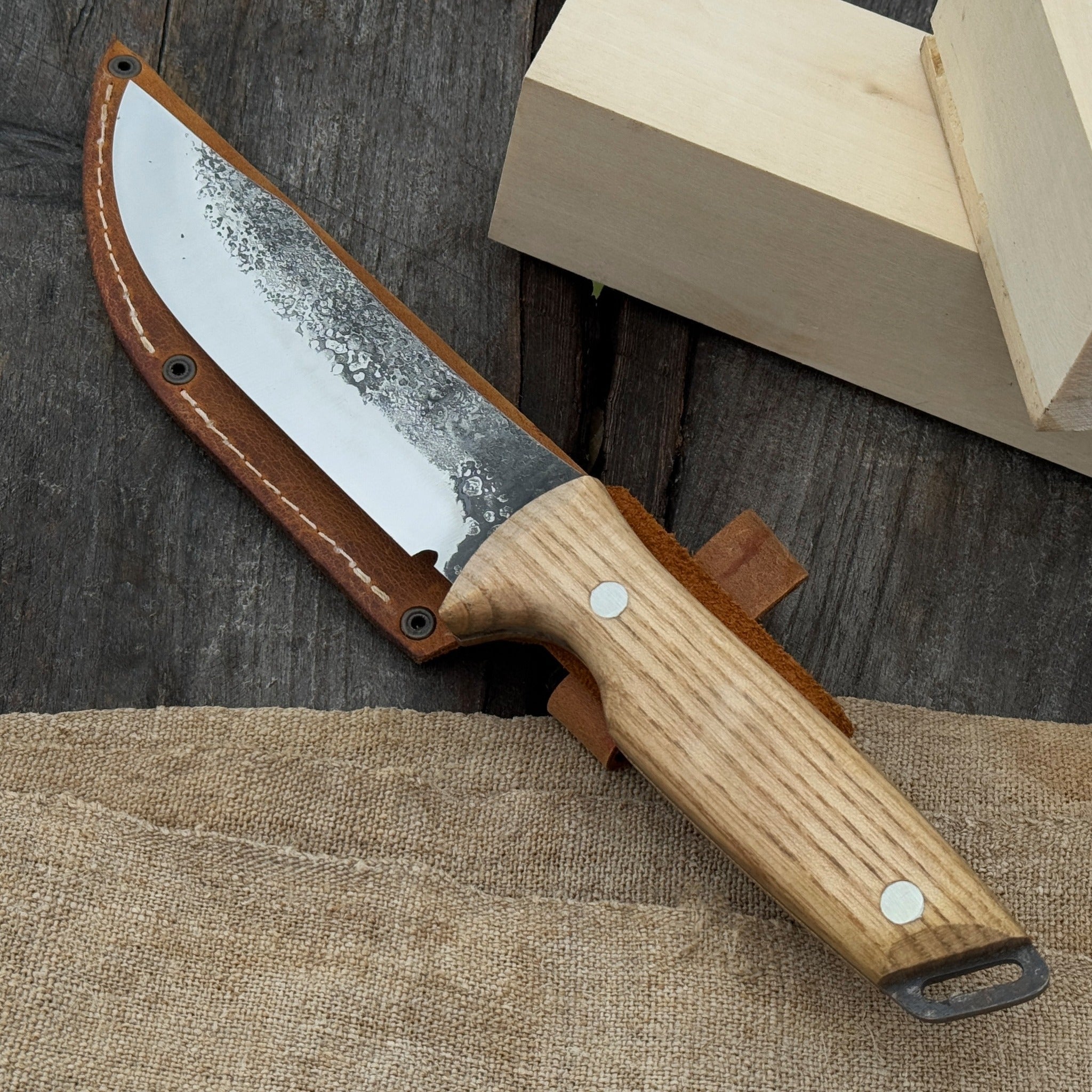 Hand-Forged Bushcraft Knife, 12 cm (4.72 inches)
