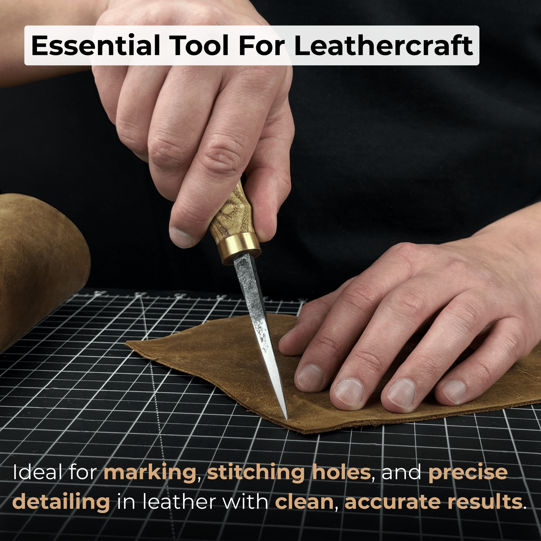 Hand-Forged Leather Awl