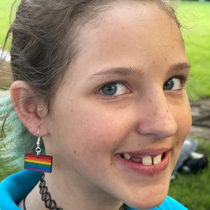 LGBTQ Pride Flag Wooden Earrings | Rainbow Pride Jewelry
