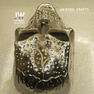 Handcrafted Metal Skull Mask: Choose Copper, Chrome or Antique Finish