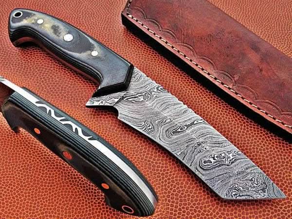 Handmade Bush-craft Knife Damascus Steel DK-0402 by JW SteelCrafts, Damascus knife main product photo