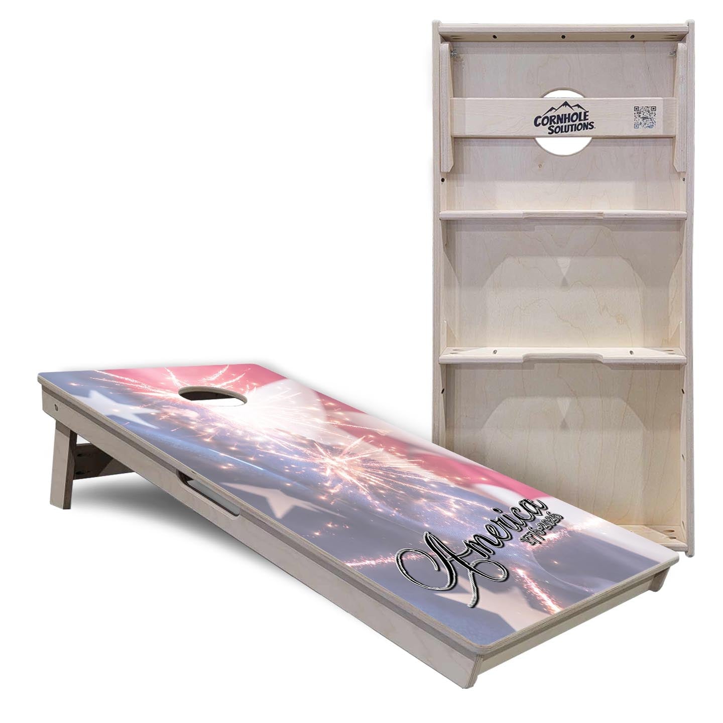 Complete Tournament Cornhole Bundle - Boards, Bags & Carrying Case - America 1776-2026 "Limited Edition"