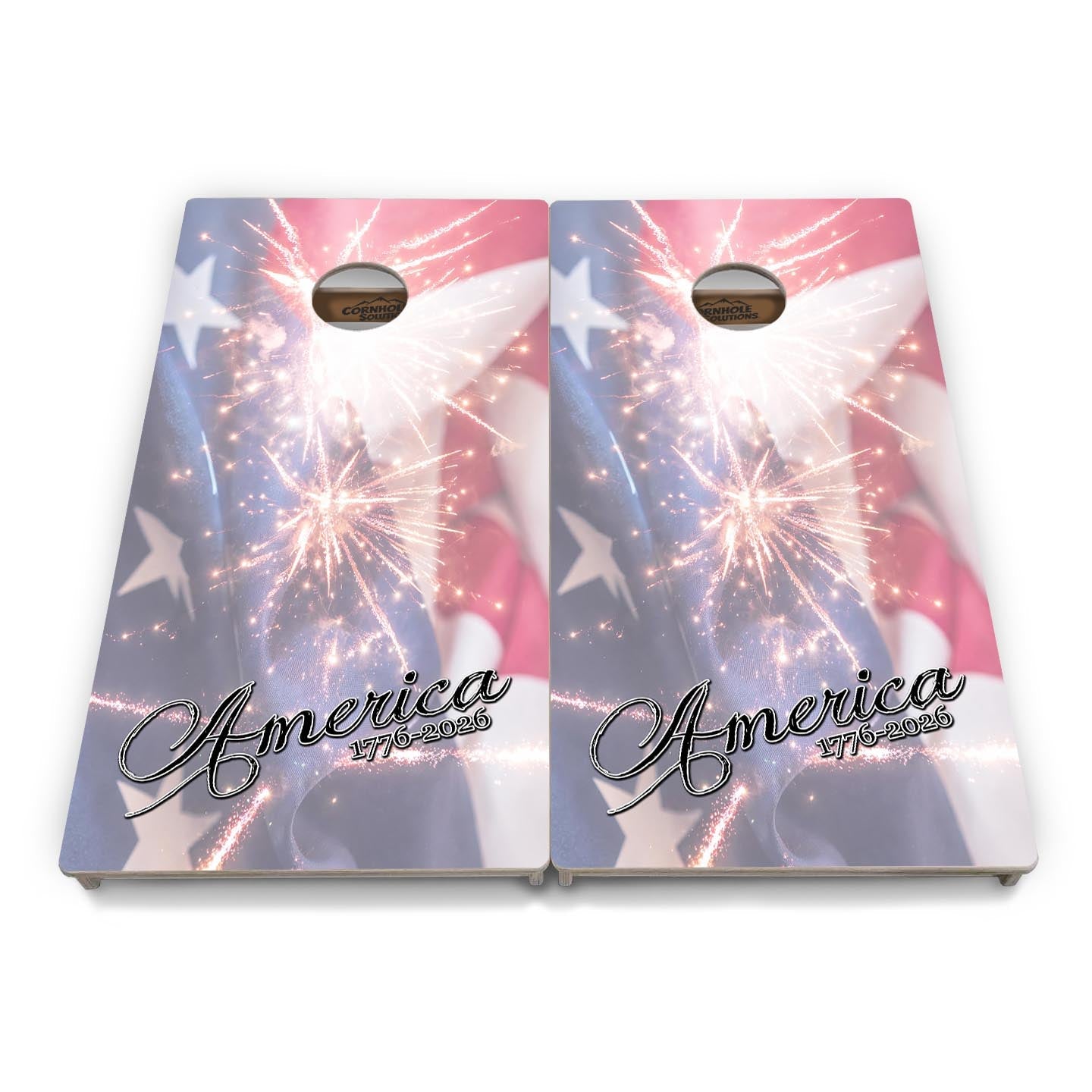 Complete Tournament Cornhole Bundle - Boards, Bags & Carrying Case - America 1776-2026 "Limited Edition"