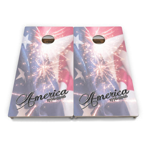 Complete Tournament Cornhole Bundle - Boards, Bags & Carrying Case - America 1776-2026 "Limited Edition"