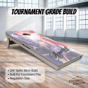 America 1776-2026 Cornhole Boards - Professional Tournament Series "Limited Edition" Cornhole Solutions