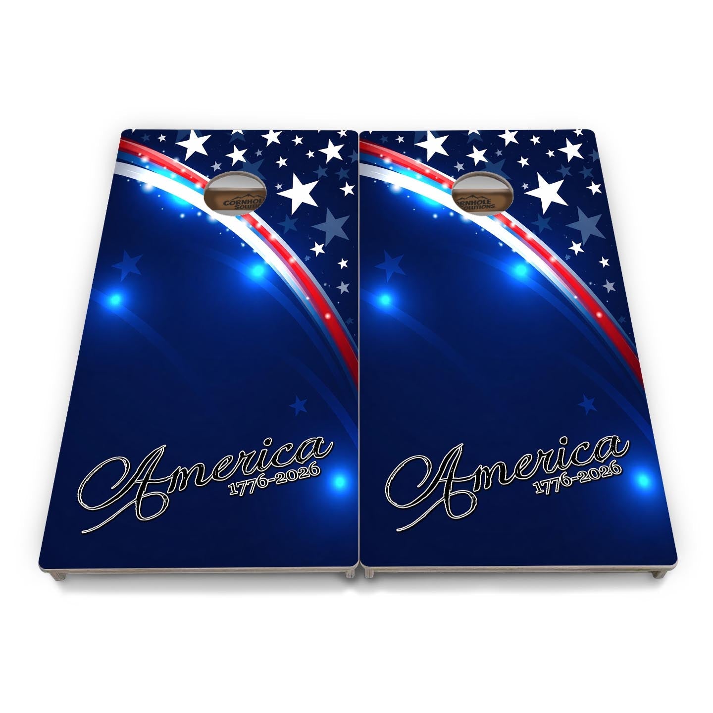 Complete Tournament Cornhole Bundle - Boards, Bags & Carrying Case - America 1776-2026 "Limited Edition"