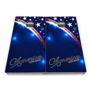 Complete Tournament Cornhole Bundle - Boards, Bags & Carrying Case - America 1776-2026 "Limited Edition"