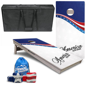 Complete Tournament Cornhole Bundle - Boards, Bags & Carrying Case - America 1776-2026 "Limited Edition"