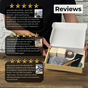 Hedgehog Carving Kit - Complete Starter Whittling Kit for Beginners, Adults, Teens, and Kids