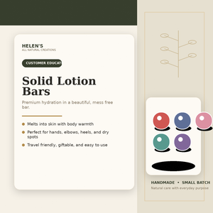 Little Heart Lotion Bar by Helen's All Natural Creations, natural skincare detail photo 3