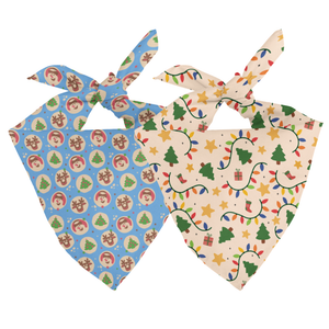 Holiday Cookie Christmas Reversible Dog Bandana by Dog Bandana Co.
