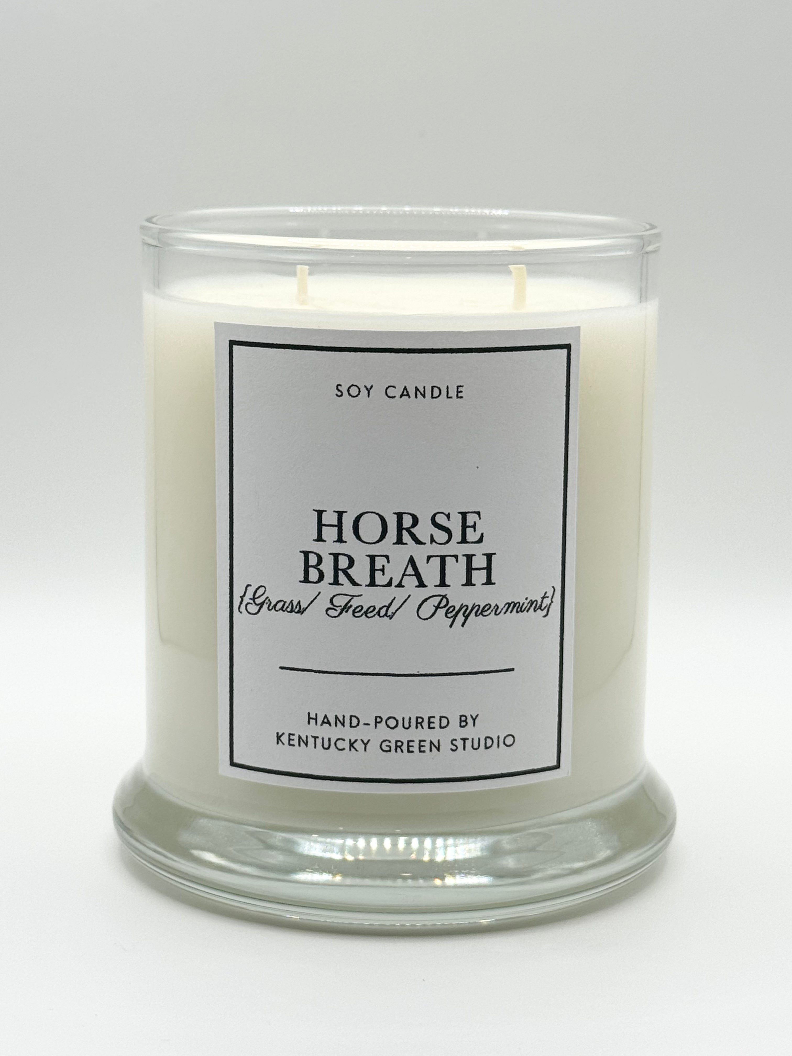 Horse Breath Soy Candle by Kentucky Green Studio, scented candle main product photo