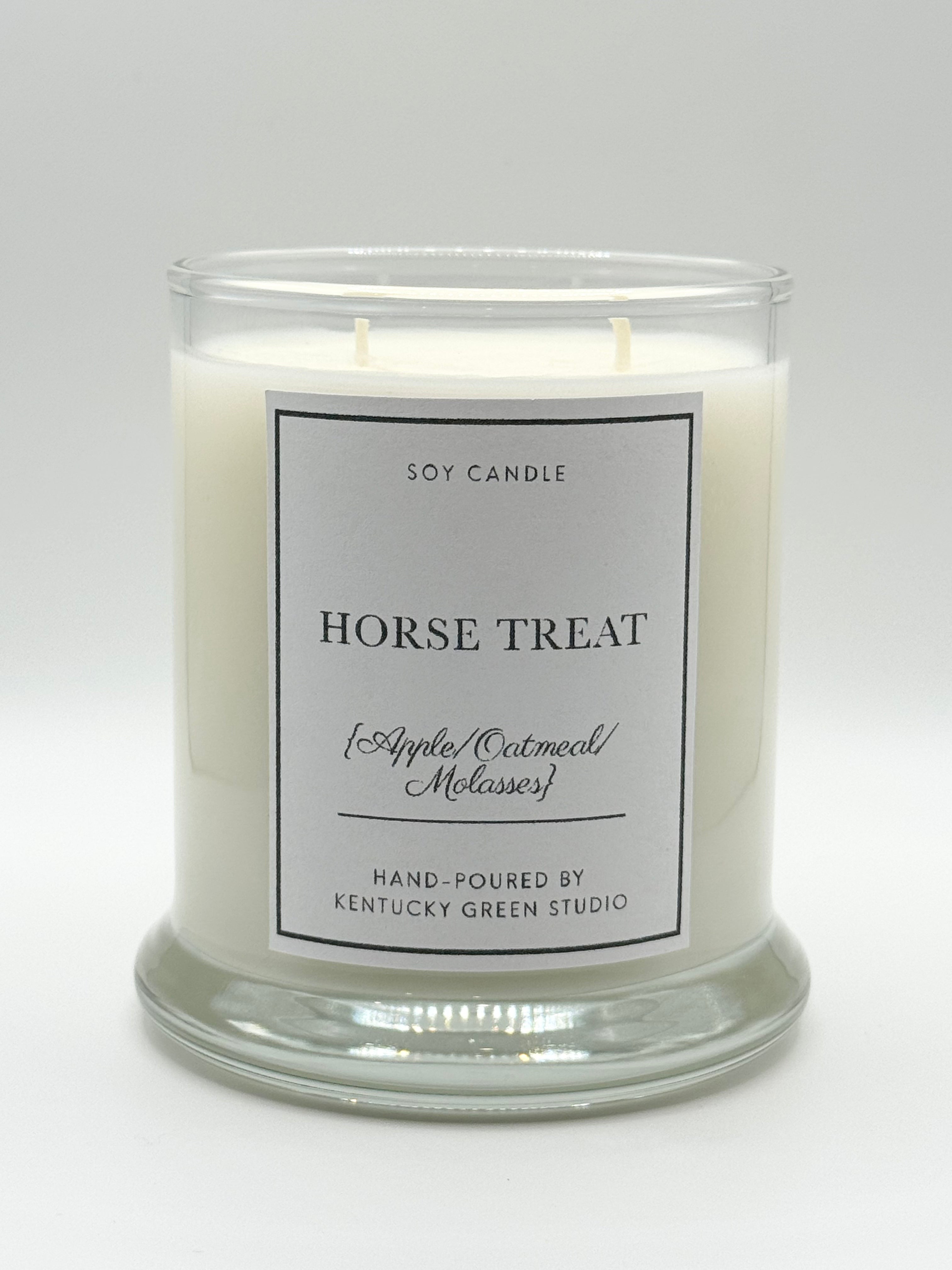 Horse Treat Soy Wax Candle by Kentucky Green Studio, scented candle main product photo