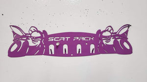 Dodge SRT Scat Pack Keychain Rack – Steel Wall Mounted Muscle Car Organizer