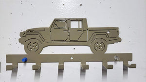 Jeep Gladiator Keychain Rack – Steel Wall Mounted Offroad Truck Organizer
