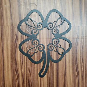 Shamrock Metal Wall Art – Lucky Four Leaf Clover Decor