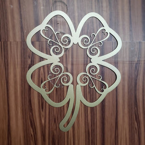 Shamrock Metal Wall Art – Lucky Four Leaf Clover Decor